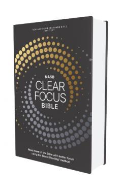 NASB, Clear Focus Bible, Hardcover, Charcoal/Gold