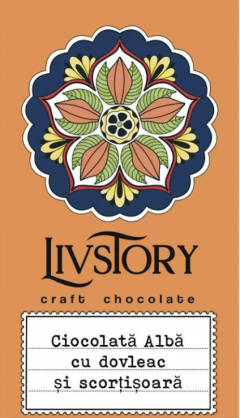 Ciocolata alba cu dovleac si scortisoara - Livstory, 65g