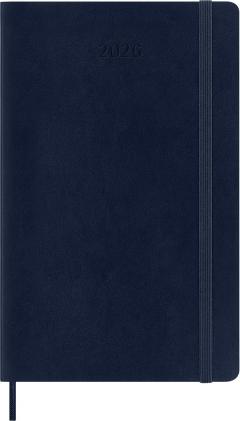 Agenda 2026 - Moleskine Classic 12 Months Daily Planner - Softcover, Large (Sapphire Blue)