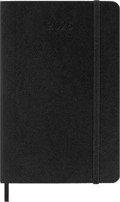Agenda 2026 - Moleskine Classic 12 Months Weekly Planner - Softcover, Pocket (Black)