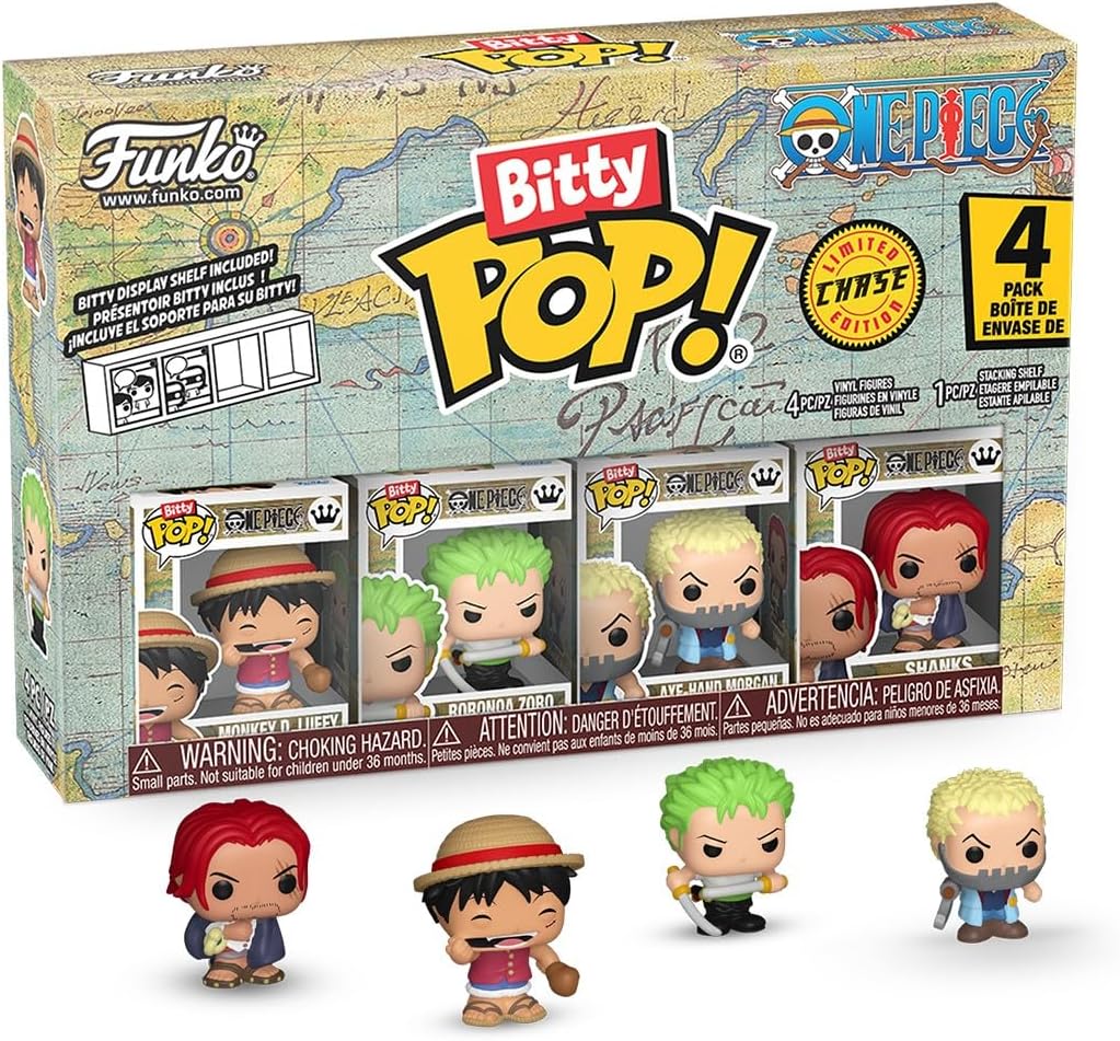 Set 4 figurine One Piece - Monkey D. Luffy, Roronoa Zoro, Aye-Hand