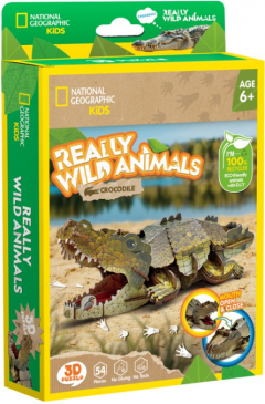 Puzzle 3D - National Geographic Animale Salbatice - Crocodil, 54 piese