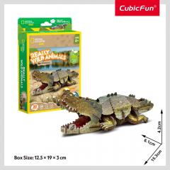 Puzzle 3D - National Geographic Animale Salbatice - Crocodil, 54 piese