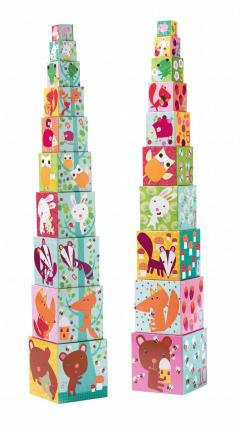 Jucarii pentru bebelusi - Turn de construit - Padure