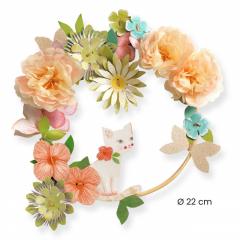 Set creativ - DIY Coronita cu flori Dalia