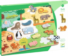 Puzzle din lemn - Animo, 22 piese