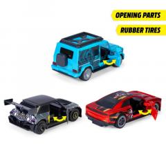 Masinuta din plastic cu sistem pull back Racer (mai multe modele, pret pe bucata)