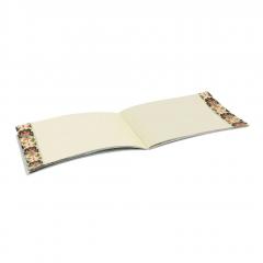 Carnet - Pattern rouge fleurs noires, 15x10cm