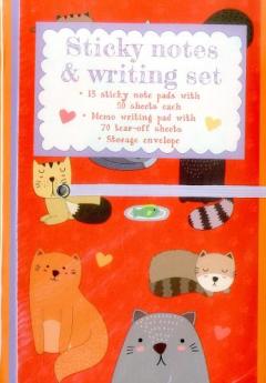 Sticky Notes and Writing Set: Cute Cats