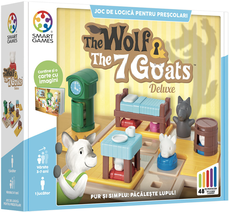 Joc de logica - The Wolf & The 7 Goats Deluxe, RO - Smart Games