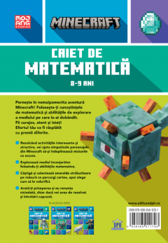 Minecraft - Caiet de matematica 8-9 ani