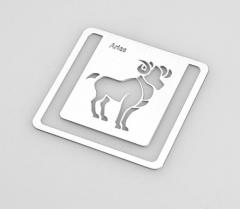 Semn de carte din metal cu zodie - Berbec
