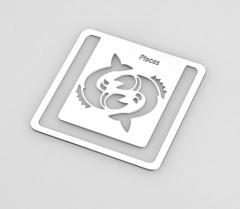 Semn de carte din metal cu zodie - Pesti