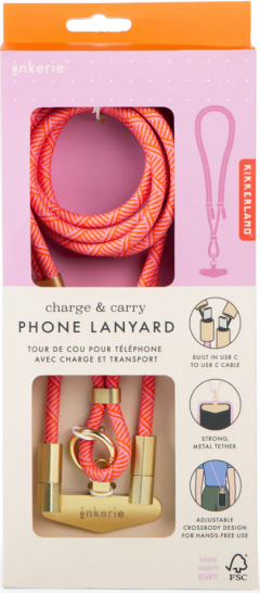 Cablu - Inkerie - Lanyard Pink