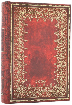 Agenda 2026 - Paperblanks - Foiled (Old Leather Collection) - Mini 12-Month Day-at-a-Time Hardcover Flexi