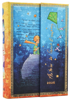 Agenda 2026 - Paperblanks - Saint-Exupery, The Little Prince (Embellished Manuscripts Collection) - Mini 12-Month Day-at-a-Time Hardcover Flexi