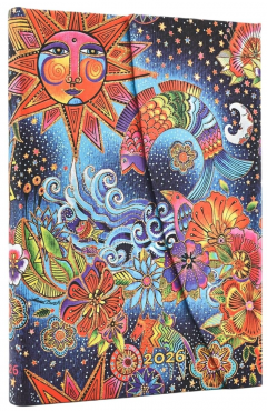 Agenda 2026 - Paperblanks - Celestial Magic (Whimsical Creations) - Mini 12-Month Verso Hardcover Flexi