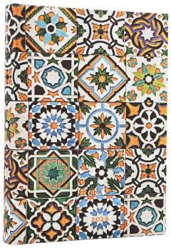 Agenda 2026 - Paperblanks - Porto (Portuguese Tiles) - Midi 12-Month Day-at-a-Time Hardcover Flexi