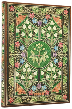 Agenda 2026 - Paperblanks - Poetry In Bloom - Midi 12-Month Horizontal Hardcover Flexi