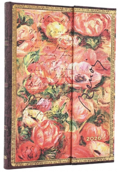 Agenda 2026 - Paperblanks - Renoir, Letter to Morisot (1892) (Embellished Manuscripts Collection) - Midi 12-Month Horizontal Hardcover Flexi