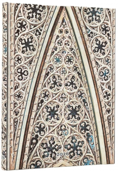 Agenda 2026 - Paperblanks - Vault of the Milan Cathedral (Duomo di Milano) - Midi 12-Month Horizontal Hardcover Flexi