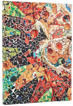Agenda 2026 - Paperblanks - Gaudi's Sun (Gaudi’s Mosaics) - Midi 12-Month Vertical Hardcover Flexi