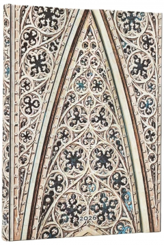 Agenda 2026 - Paperblanks - Vault of the Milan Cathedral (Duomo di Milano) - Midi 12-Month Verso Hardcover Flexi