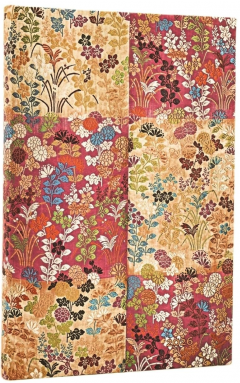 Agenda 2026 - Paperblanks - Kara-Ori Pink (Japanese Kimono) - Maxi 12-Month Horizontal Hardcover Flexi