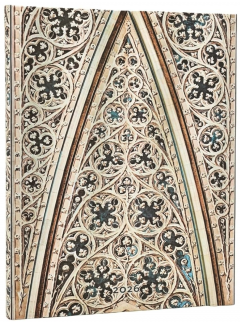 Agenda 2026 - Paperblanks - Vault of the Milan Cathedral (Duomo di Milano) - Ultra 12-Month Horizontal Hardcover Flexi