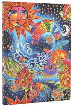 Agenda 2026 - Paperblanks - Celestial Magic (Whimsical Creations) - Midi 12-Month Horizontal Softcover Flexi