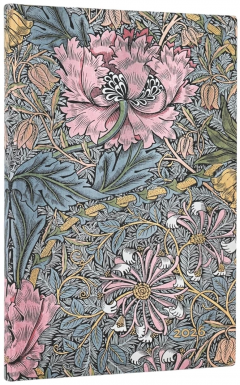 Agenda 2026 - Morris Pink Honeysuckle (William Morris) - Maxi 12-Month Horizontal Softcover Flexi