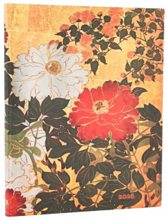 Agenda 2026 - Paperblanks - Natsu (Rinpa Florals) - Ultra 12-Month Vertical Softcover Flexi