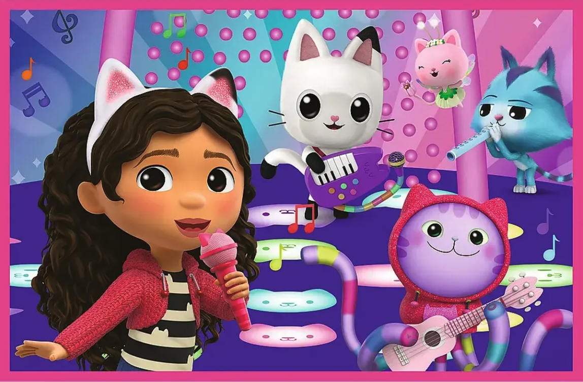 Puzzle 2 x 24 piese - Gabby's Dollhouse (Aventurile lui Gabby) - Trefl ...