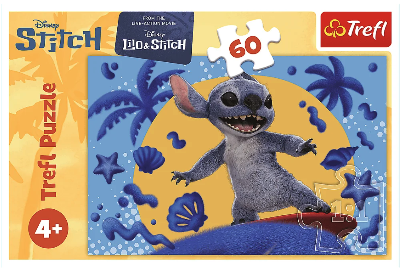 Puzzle 60 piese - Lilo & Stitch (A Day with Stitch) - Trefl - Trefl