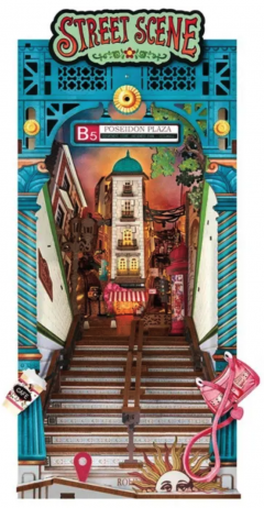 Book Nook. Puzzle 3D 196 piese - Wonderland Street Scene