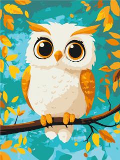Set pictura pe numere - Bufnita draguta