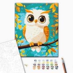 Set pictura pe numere - Bufnita draguta