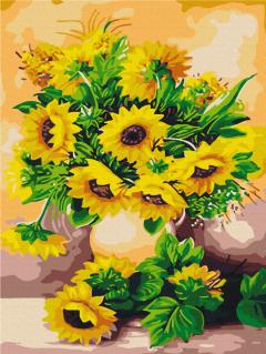 Set pictura pe numere - Buchet de floarea-soarelui