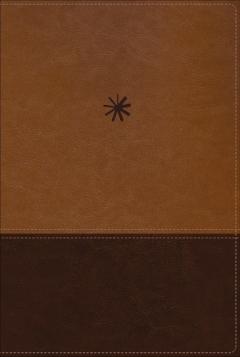 NBLA, Biblia Cronologica de Estudio, Interior a cuatro colores, Leathersoft, dos tonos cafe, Comfort Print