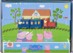 Puzzle din lemn - Peppa Pig, 12 piese