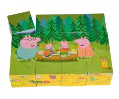 Puzzle din lemn - Peppa Pig, 12 piese