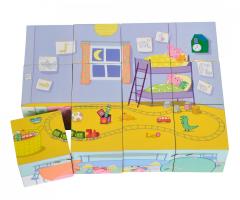 Puzzle din lemn - Peppa Pig, 12 piese