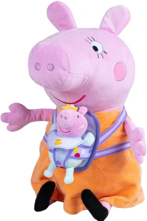 Jucarie de plus - Peppa Pig - Mama Pig si baby Evie - Simba