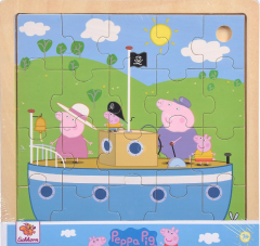 Puzzle din lemn - Peppa Pig, 20 piese, mai multe modele