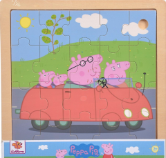 Puzzle din lemn - Peppa Pig, 20 piese, mai multe modele