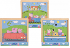 Puzzle din lemn - Peppa Pig, 20 piese, mai multe modele
