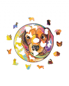 Puzzle din lemn 107 piese - Lucky Puppies