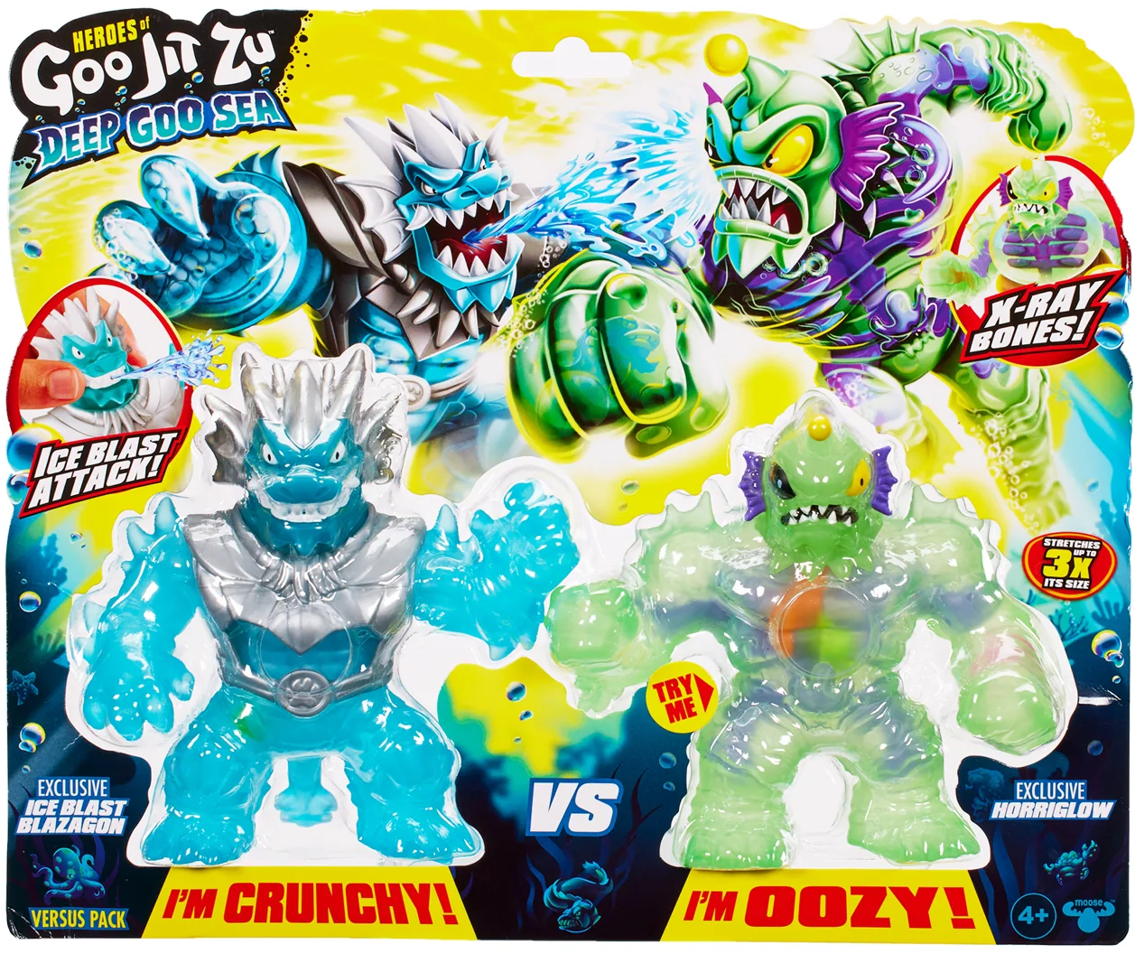 Set 2 figurine - Heroes of Goo Jit Zu: Deep Goo Sea - Blazagon vs
