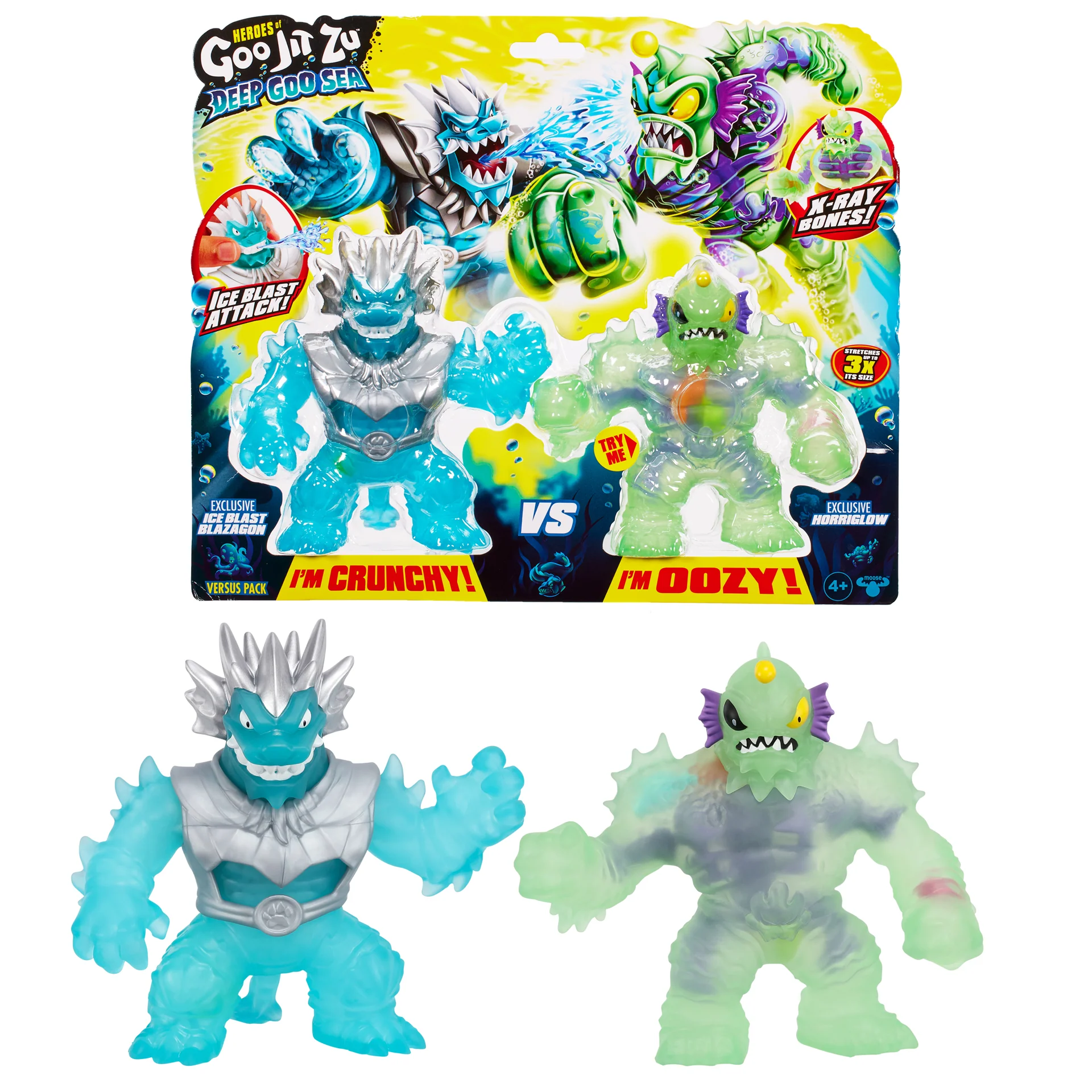 Set 2 figurine - Heroes of Goo Jit Zu: Deep Goo Sea - Blazagon vs