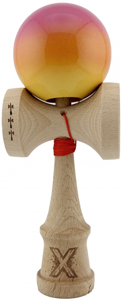 Jucarie de indemanare - Kendama X (Roz/Portocaliu/Galben)